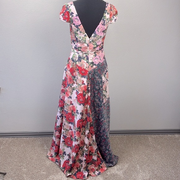 Free People La Fleur Maxi Dress Floral Pink Lace Patchwork Mix Print Romantic 6 - Picture 6 of 9